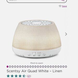Scentsy Air Quad Scent Diffuser Nightlight in White Linen Brand New Boxed